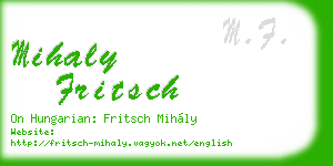mihaly fritsch business card
